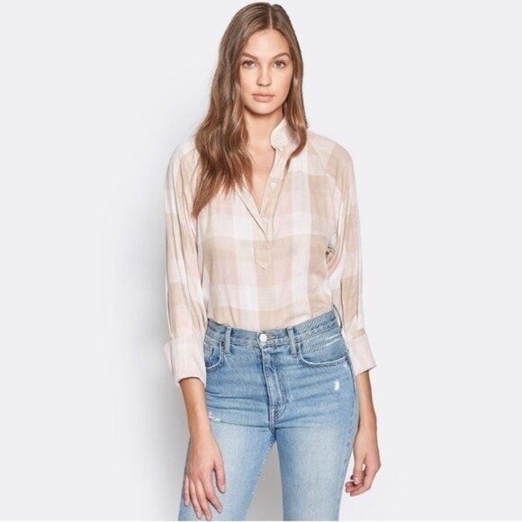 NWT Joie DIA Cotton Top Shell Pink Plaid Size XS - Picture 4 of 14